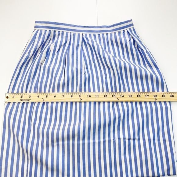 Vintage Bill Blass Blue and White Stripe Pencil Skirt Size 8 Made in USA - Picture 11 of 11